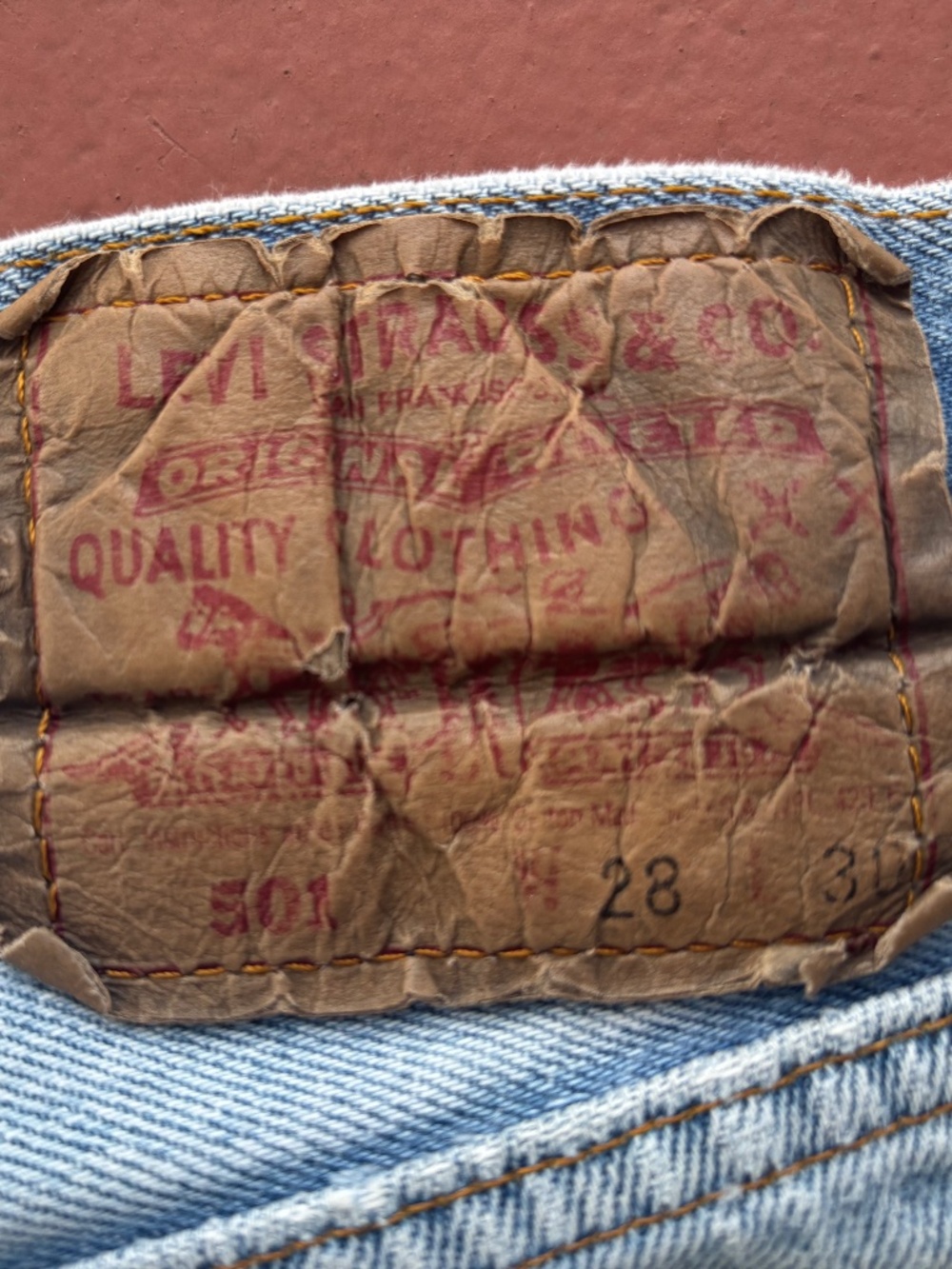 Vintage 80s 90s USA Levis 501 Jeans Actual 27x29 Distressed cone denim fade - Picture 10 of 16